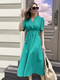 V-Neck Short Sleeve Casual Dress