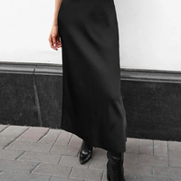 Sleek Midi Satin Skirt